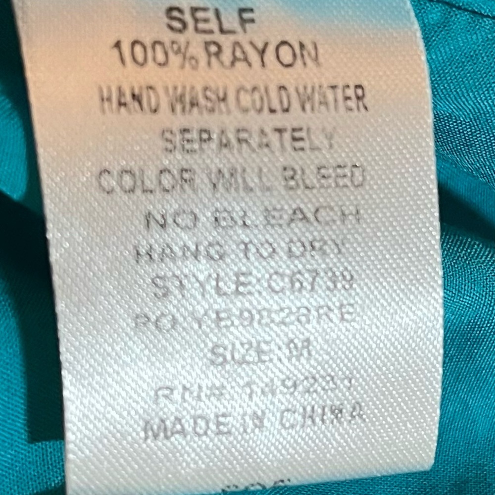 Kori America | Teal Blue Sleeveless Tiered Dress Size Medium - Picture 11 of 11